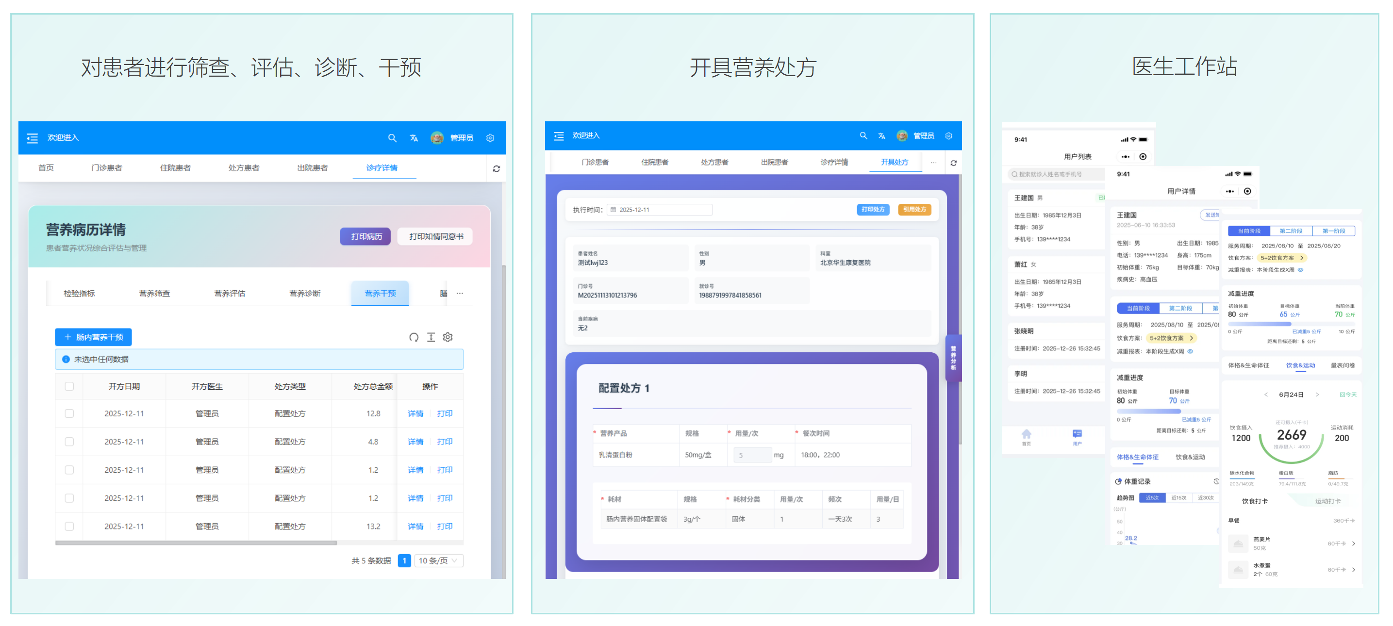 营养处方系统示意